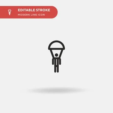 Parachute Simple vector icon. Illustration symbol design template for web mob 스톡 일러스트