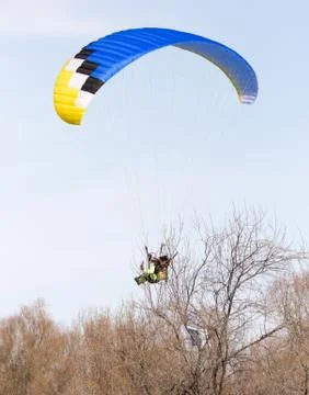 Parachute on a sky background Foto stock