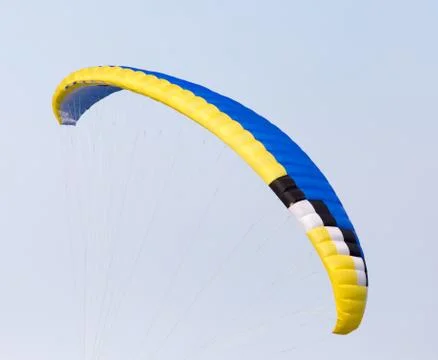 Parachute on a sky background 스톡 사진