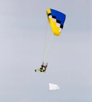 Parachute on a sky background Stock Photos