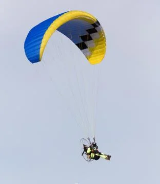 Parachute on a sky background Foto stock