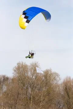 Parachute on a sky background Foto stock