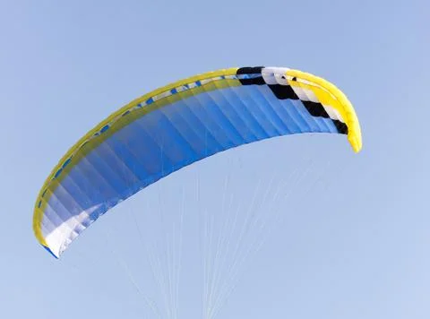 Parachute on a sky background 스톡 사진