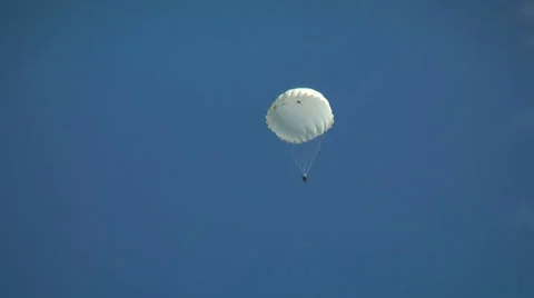Parachute in sky Stock Footage 38334467
