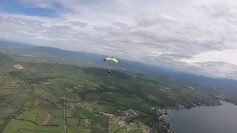 Parachute in the sky Stock Footage 210937170