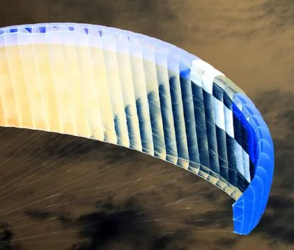 Parachute in the sky. Inversion Stock Photos
