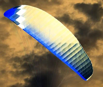 Parachute in the sky. Inversion Foto stock