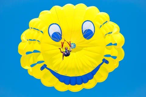 Parachute in the sky Foto stock