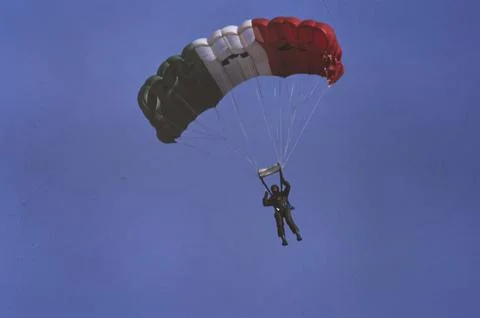 Parachute in the sky Foto stock