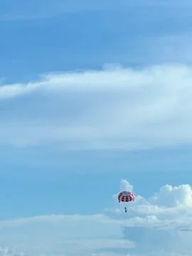 Parachute in the sky of Phuket Stock Photos