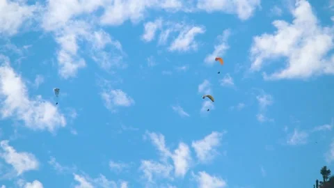 Parachute in skyy1 Stock Footage 180506938