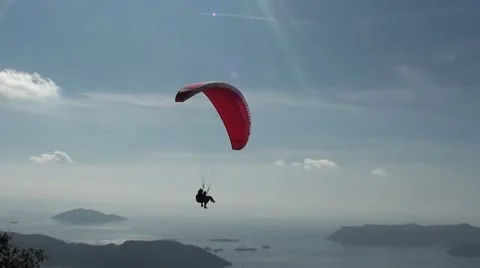 Parachute sliding Stock Footage 10826749