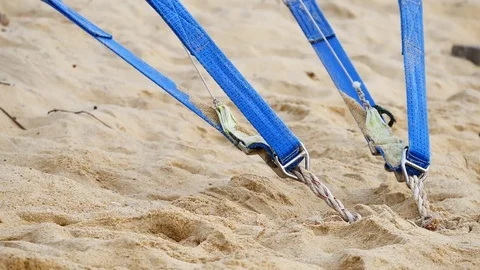 Parachute sling security device For a parachute. Stock Footage 81344747