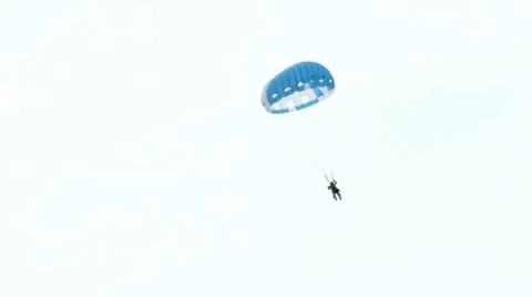 Parachute smoke jumper deploys to forest fire P HD 1544 Stock Footage 11365109