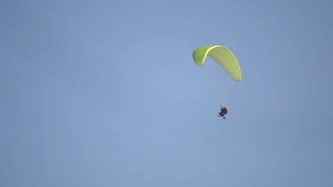 Parachute tandem flight Stock Footage 93755736