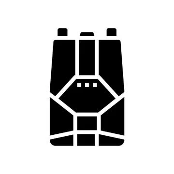 Parachute tool glyph icon vector illustration 스톡 일러스트