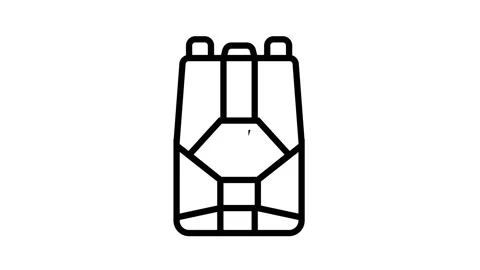 Parachute tool line icon animation Stock Footage 157257518