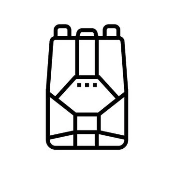 Parachute tool line icon vector illustration Stock Illustration