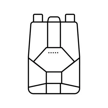 Parachute tool line icon vector illustration 스톡 일러스트