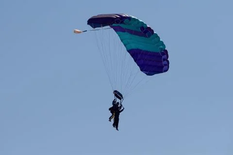 Parachute training 스톡 사진