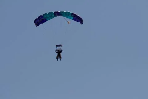 Parachute training Stock Photos