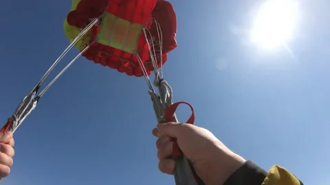 Parachute twist opening Stock Footage 233224962