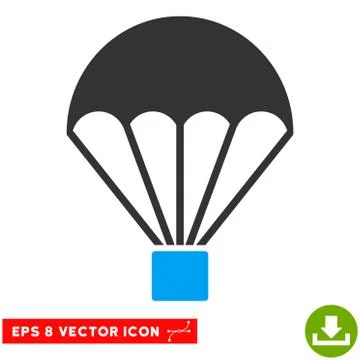 Parachute Vector Eps Icon 스톡 일러스트
