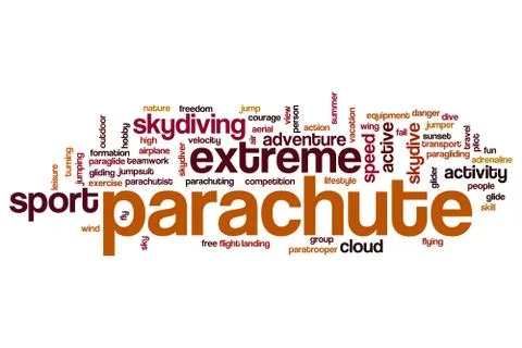 Parachute word cloud イラスト素材