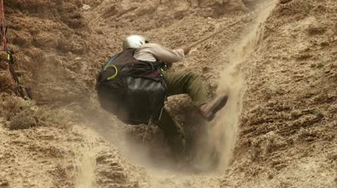 Parachuter getting climbing Stock Footage 20511169