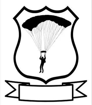 Parachuter shield Stock Illustration