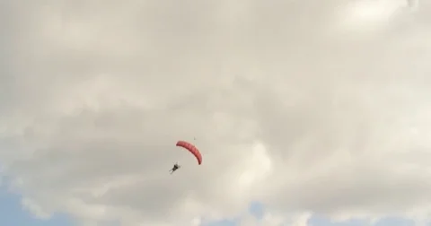 Parachuters Land On Ground 3 Video stock 79737271
