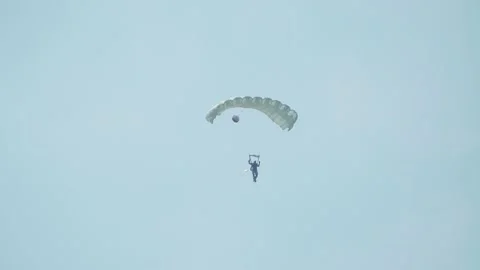 Parachuting action by the Indonesian Air Force 스톡 동영상 239403237