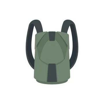 Parachuting backpack icon flat isolated vector Illustrazione stock