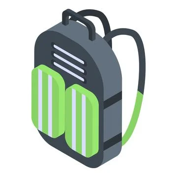 Parachuting backpack icon, isometric style Illustrazione stock