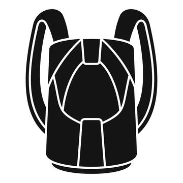 Parachuting backpack icon, simple style Stock Illustration