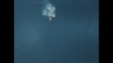 Parachuting Demonstration 1977 Stock Footage 275847012