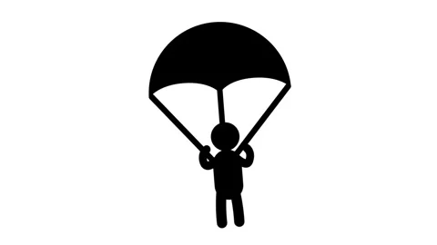 Parachuting Down 스톡 동영상 335667630