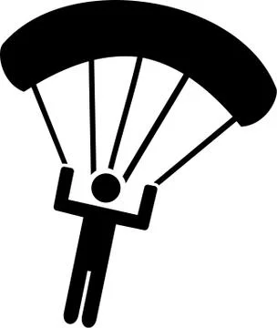 Parachuting Icon Stock Illustration
