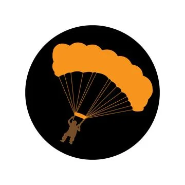 Parachuting icon Illustrazione stock