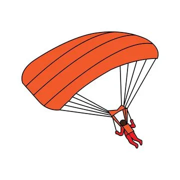 Parachuting icon Illustrazione stock