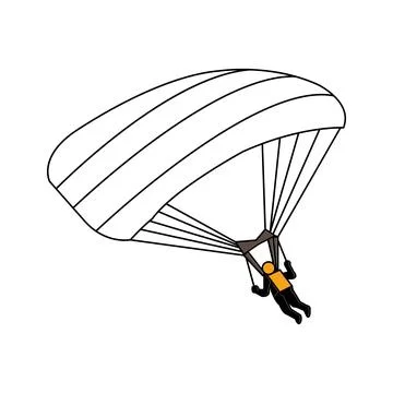 Parachuting icon Illustrazione stock