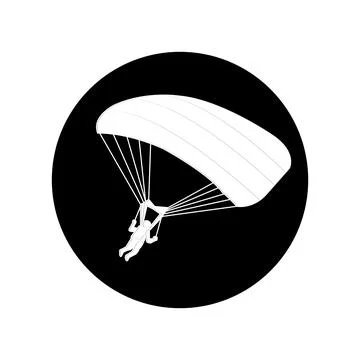 Parachuting icon Illustrazione stock