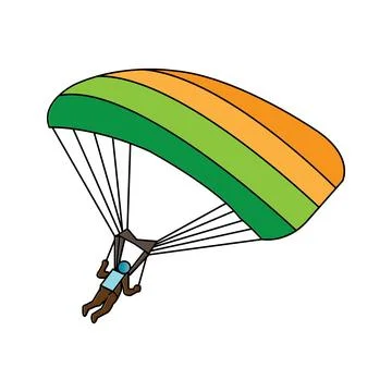 Parachuting icon Illustrazione stock