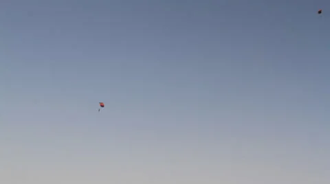 Parachuting out of airplane 스톡 동영상 53928875