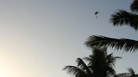 Parachuting in Paradise 스톡 동영상 21302929