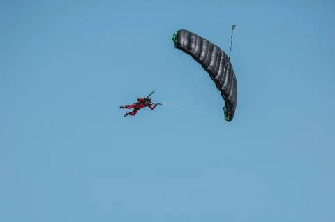 Parachuting Foto stock