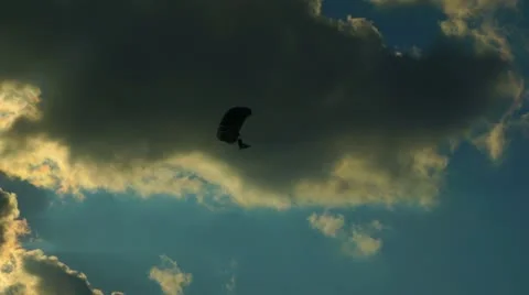 Parachutist 004 Stock Footage 11102058