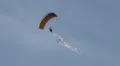 Parachutist with big flag HD Footage