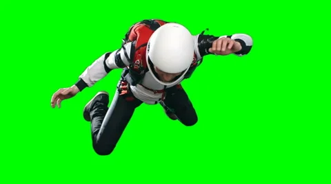 Parachutist in Free Fall Looking Down Stock Footage 66746764