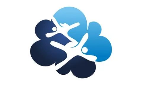 Parachutist Logo Design Template Vector Stock Illustration